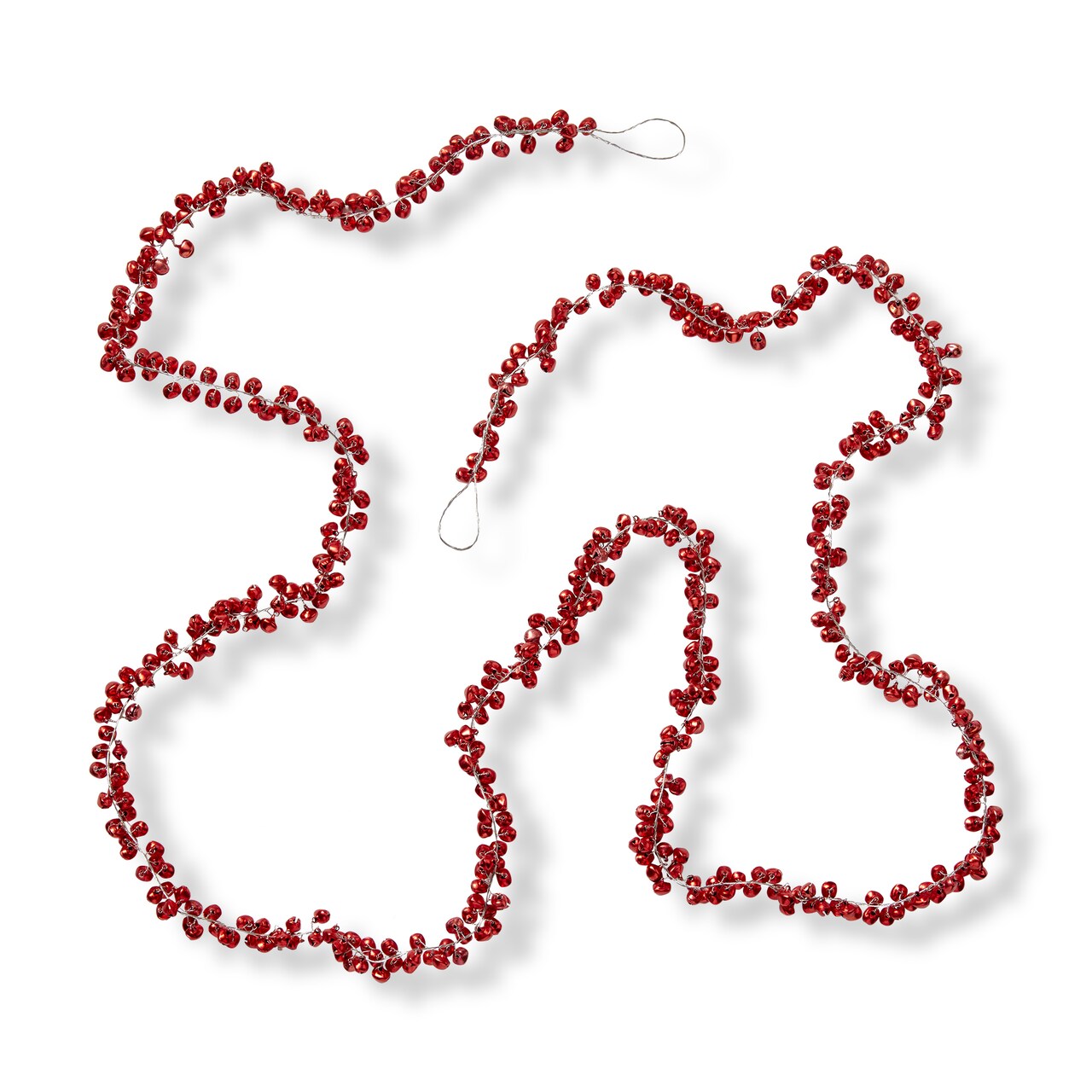 Jingle Bell Red Garland 72in Holiday Decor for Christmas Tree Banners and Garlands Dust Clean Iron